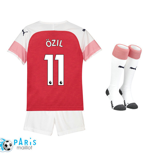 Maillotparis les nouveaux maillot foot Arsenal Enfant Domicile 11 ozil 2018/19