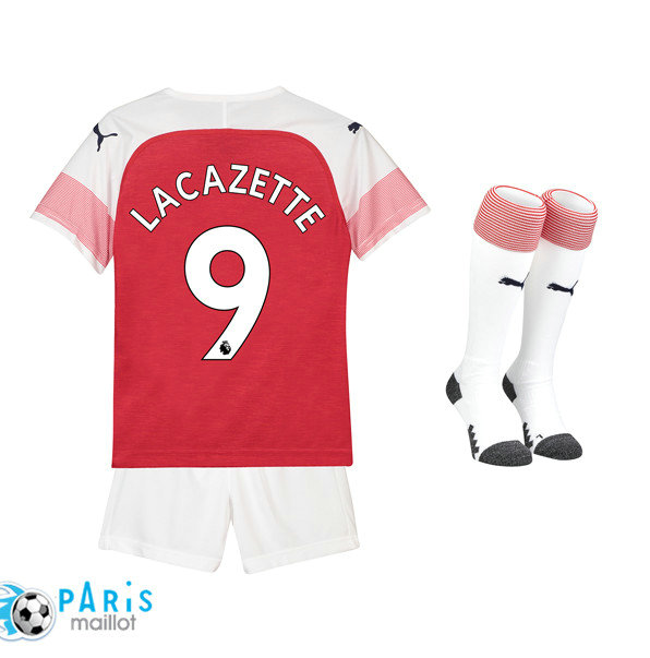 Maillotparis les nouveaux maillot du foot Arsenal Enfant Domicile 9 Lacazette 2018/19