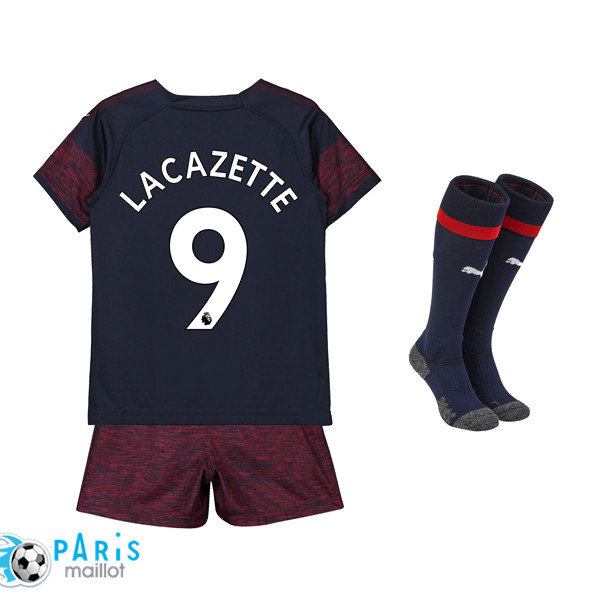 Maillotparis les nouveaux maillot de foot Arsenal Enfant Exterieur 9 Lacazette 2018/19