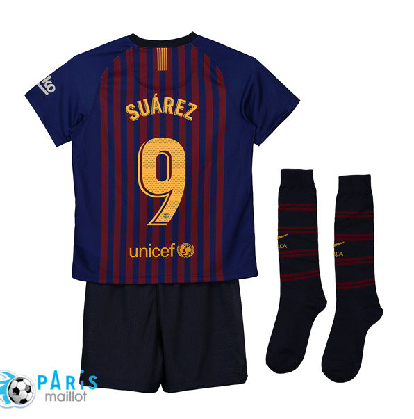 Maillotparis nouveau maillot du foot Barcelone Enfant Domicile 9 Suárez 2018/19