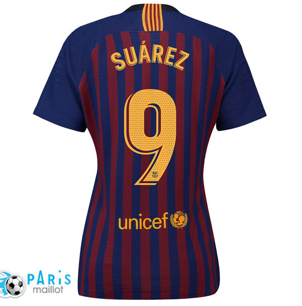 Maillotparis nouveaux maillot du foot Barcelone Femme Domicile 9 Suárez 2018/19