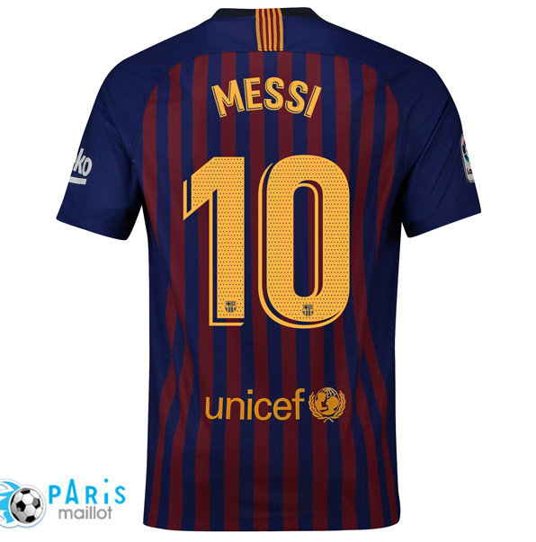 Maillotparis les nouveaux maillot de foot Barcelone Domicile 10 Messi 2018/19