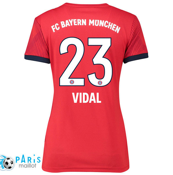 Maillotparis nouveaux maillot de foot Bayern Munich Femme Domicile 23 Vidal 2018/19