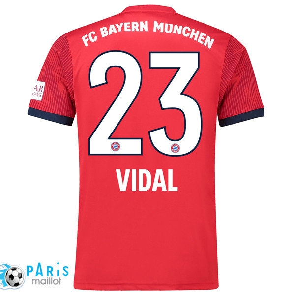 Maillotparis nouveau maillot du foot Bayern Munich Domicile 23 Vidal 2018/19