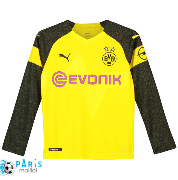 Maillotparis nouveau maillot du foot Ensemble Foot Borussia Dortmund Enfants Domicile Manches Longues 2018/19