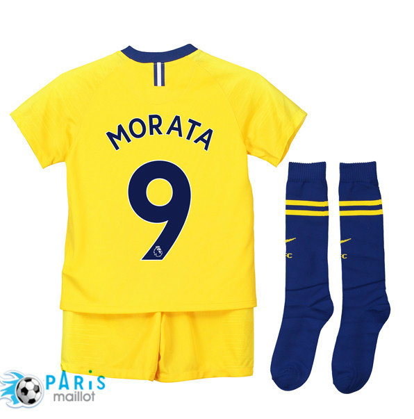 Maillotparis nouveaux maillot du foot Chelsea Enfant Exterieur 9 Morata 2018/19