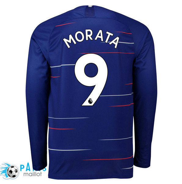 Maillotparis nouveau maillot du foot Chelsea Domicile 9 Morata Manches Longues 2018/19