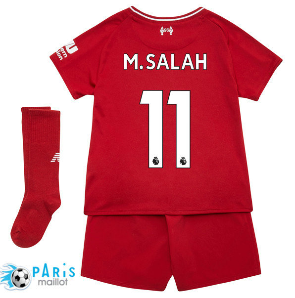 Maillotparis nouveau maillot du foot Liverpool Enfant Domicile 11 M.Salah 2018/19