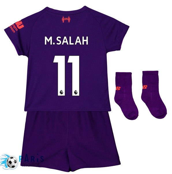 Maillotparis nouveaux maillot de foot Liverpool Enfant Exterieur 11 M.Salah 2018/19