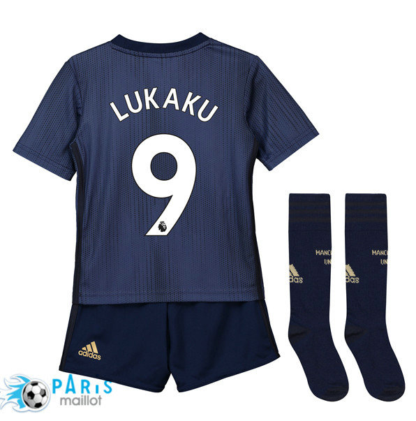 Maillotparis les nouveaux maillot de foot Manchester United Enfant Domicile 9 Lukaku 2018/19