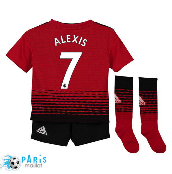 Maillotparis nouveau maillot de foot Manchester United Enfant Domicile 7 Alexis 2018/19