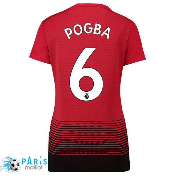 Maillotparis nouveaux maillot foot Manchester United Femme Domicile 6 Pogba 2018/19