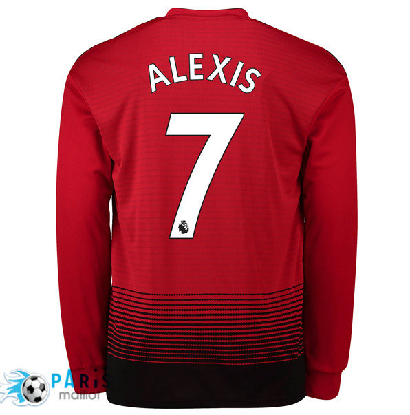 Maillotparis nouveaux maillot foot Manchester United Domicile 7 Alexis Manches Longues 2018/19