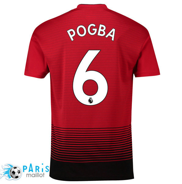 Maillotparis les nouveaux maillot de foot Manchester United Domicile 6 Pogba 2018/19