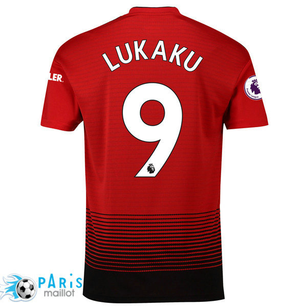Maillotparis nouveaux maillot de foot Manchester United Domicile 9 Lukaku 2018/19