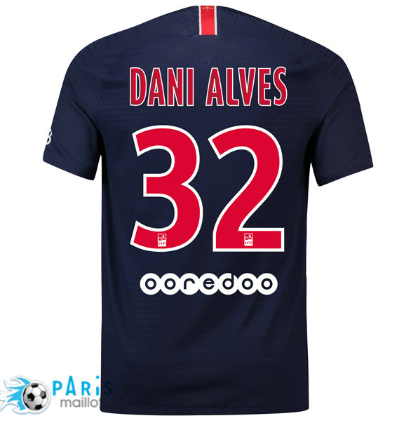 Maillotparis nouveau maillot du foot PSG Domicile 32 Dani Alves 2018/19