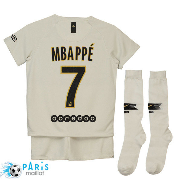 Maillotparis nouveaux maillot du foot PSG Enfant Exterieur 7 Mbappe 2018/19