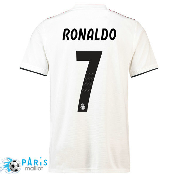 Maillotparis les nouveaux maillot foot Real Madrid 7 Ronaldo Domicile 2018/19
