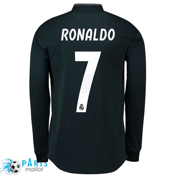 Maillotparis les nouveaux maillot du foot Real Madrid 7 Ronaldo Exterieur Manches Longues 2018/19