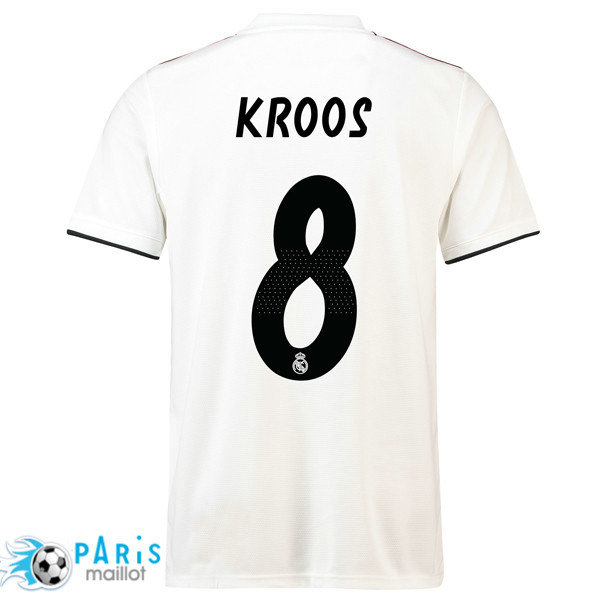 Maillotparis nouveau maillot foot Real Madrid 8 Kroos Domicile 2018/19