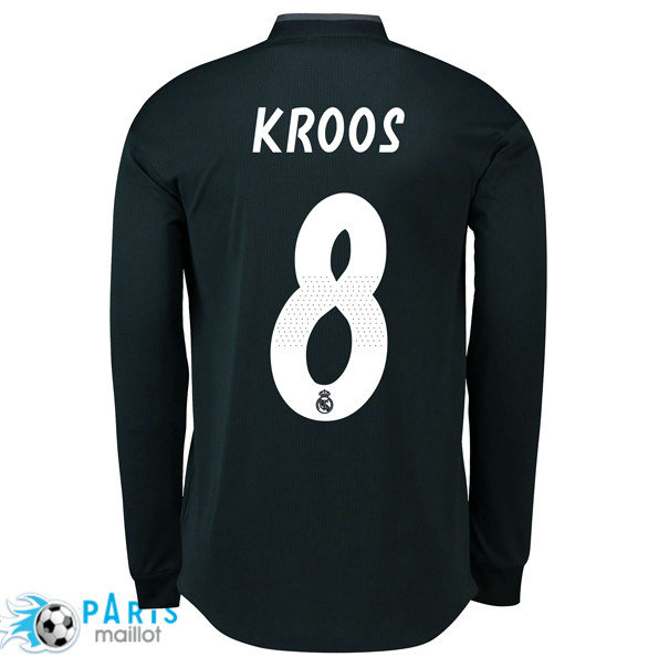 Maillotparis nouveau maillot de foot Real Madrid 8 Kroos Exterieur Manches Longues 2018/19