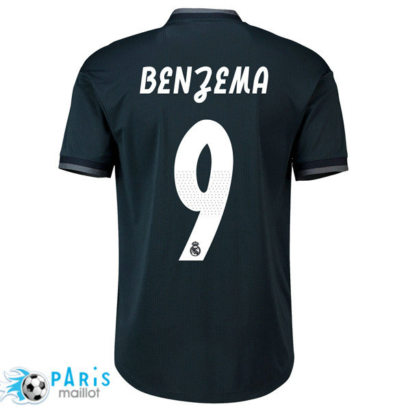 Maillotparis nouveau maillot de foot Real Madrid 9 Benzema Exterieur 2018/19