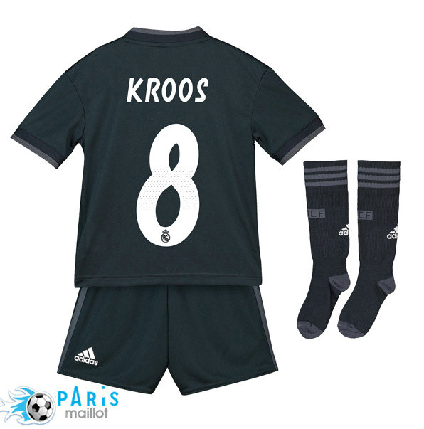 Maillotparis nouveaux maillot foot Real Madrid Enfant 8 Kroos Exterieur 2018/19