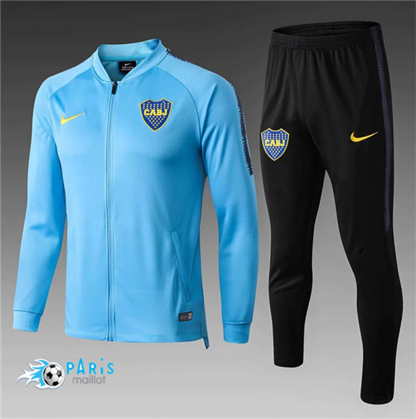 Maillotparis Maillot foot Boca Juniors Veste Survetement Bleu Ciel 2018/19