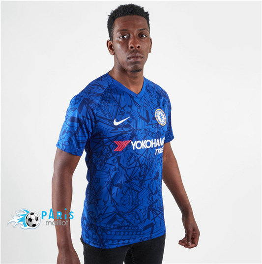 Maillotparis: Nouveaux Maillot foot Chelsea FC Domicile Bleu 2019/20 Thailande