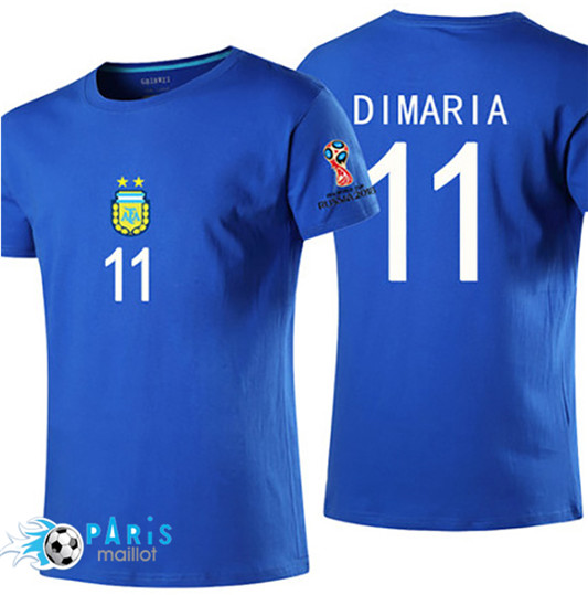 T-Shirt Argentine Di Maria Coupe Du Monde 2018 Bleu
