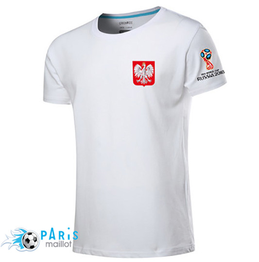 T-Shirt Pologne 2018 Blanc