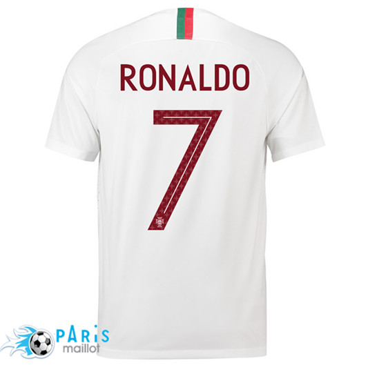 Maillot Portugal Extérieur Ronaldo Coupe Du Monde 2018 Blanc