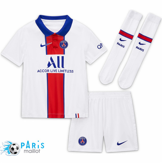 Maillotparis Maillot foot PSG Enfant Exterieur Blanc 2020/21