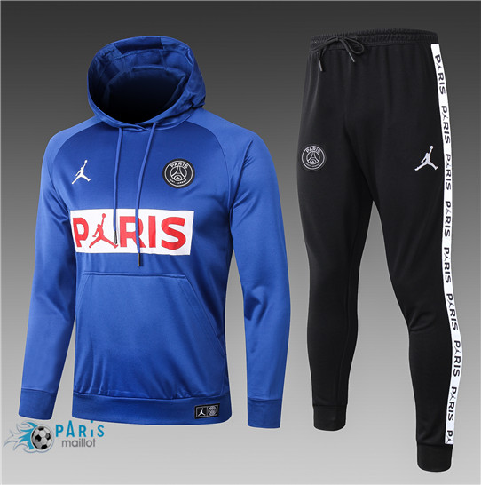 Maillotparis Thailande Survetement PARIS PSG Jordan Enfant à Capuche Bleu PARIS 2020/21