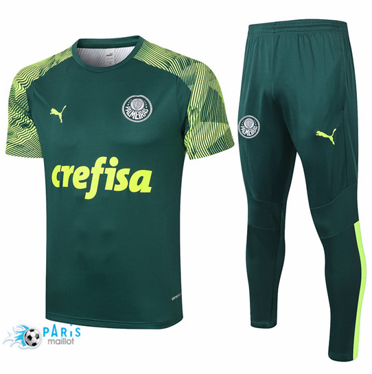 Maillotparis Maillot foot Training Palmeiras + Pantalon Vert foncé 2020/21