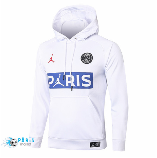 Confirmation Heading Transparently Boutique Veste foot Sweatshirt à capuche PSG Jordan Blanc 2020/21  Personnalisés Pas Cher | MaillotParis