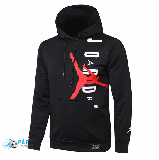 Maillotparis Nouveau Veste Sweatshirt à capuche PSG Jordan Noir / Rouge 2020/21
