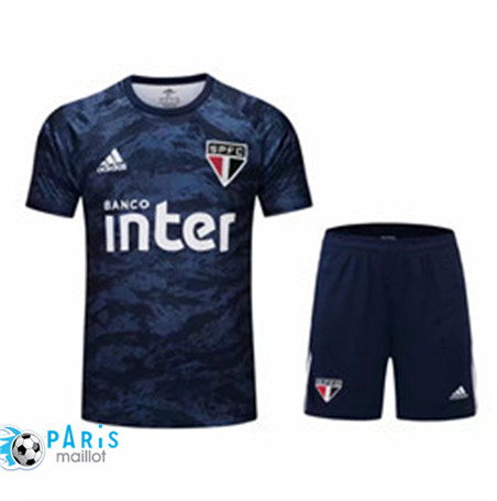 Maillotparis Nouveau Ensemble Goalkeeper São Paulo + Pantalon Bleu Marine 2019/20
