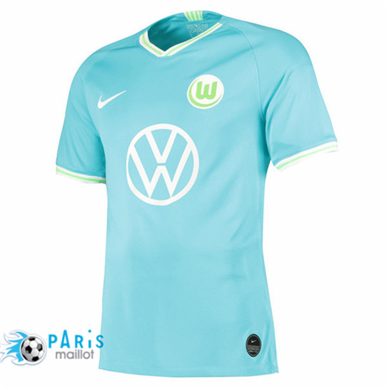 Maillotparis Nouveau Maillot foot VfL Wolfsburg Exterieur Bleu 2019/20
