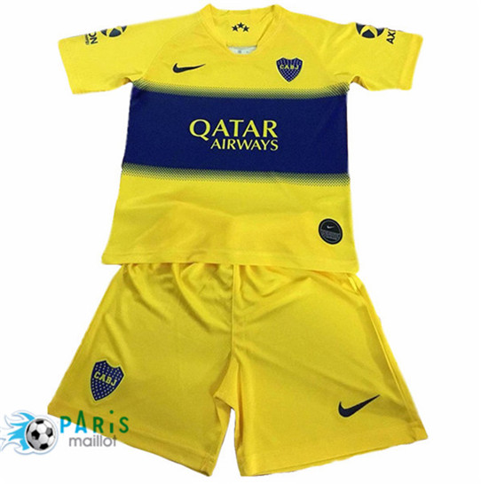Maillotparis Nouveaux Maillot foot Boca Juniors Enfant Jaune/Bleu 2019/20