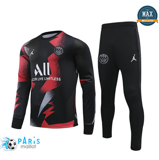 Maillotparis Nouveau Survetement PSG Jordan Rouge/Noir Rayon 2019/20