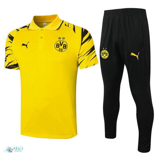 Maillotparis Thailande Maillot Training Borussia Dortmund POLO + Pantalon Jaune 2020/21