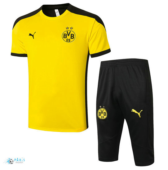 Maillotparis Nouveau Maillot Training Borussia Dortmund + Pantalon 3/4 Jaune 2020/21