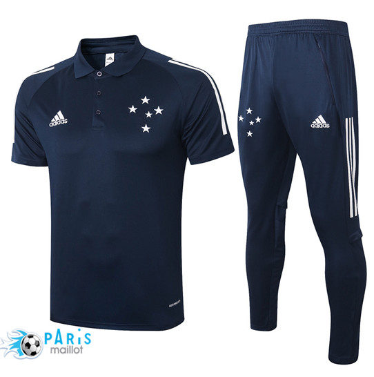 Maillotparis Nouveau Maillot Training POLO Cruzeiro + Pantalon Bleu Marine 2020/21