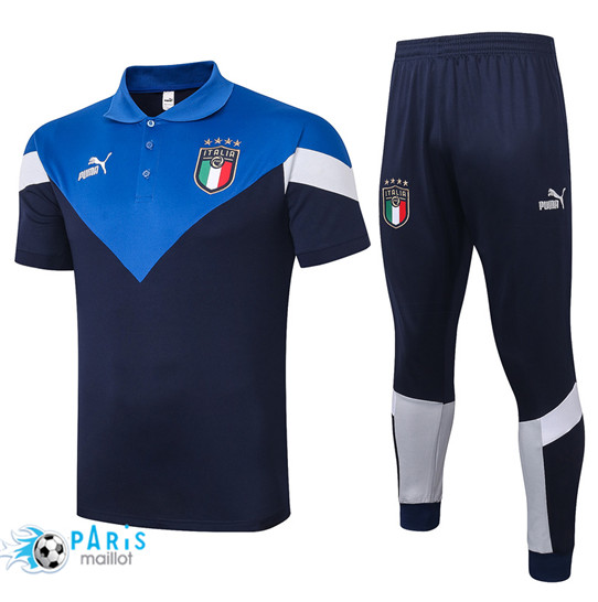 Maillotparis Nouveau Maillot Training POLO Italie + Pantalon Bleu 2020/21