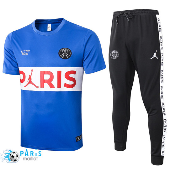 Maillotparis Nouveau Maillot Training PSG + Pantalon Bleu (Blanc logo Pris) 2020/21