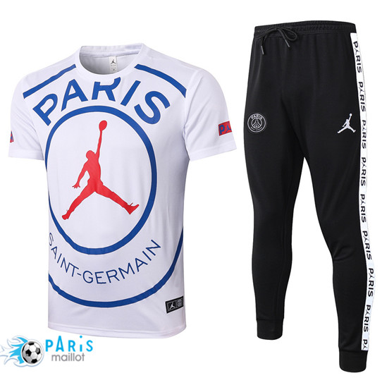 Maillotparis Nouveau Maillot Training PSG + Pantalon Blanc LOGO Jordan 2020/21
