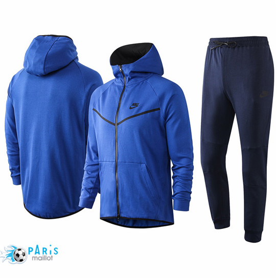 Maillotparis Nouveau Veste Survetement nike à Capuche Bleu 2020/21