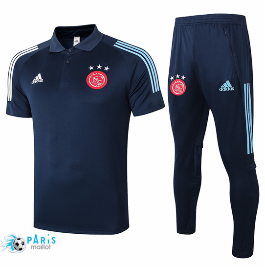 Maillotparis Nouveau Maillot Training Polo AFC Ajax + Pantalon Bleu Marine 2020/21