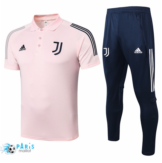 Maillotparis Nouveau Maillot Training Polo Juventus + Pantalon Rose 2020/21